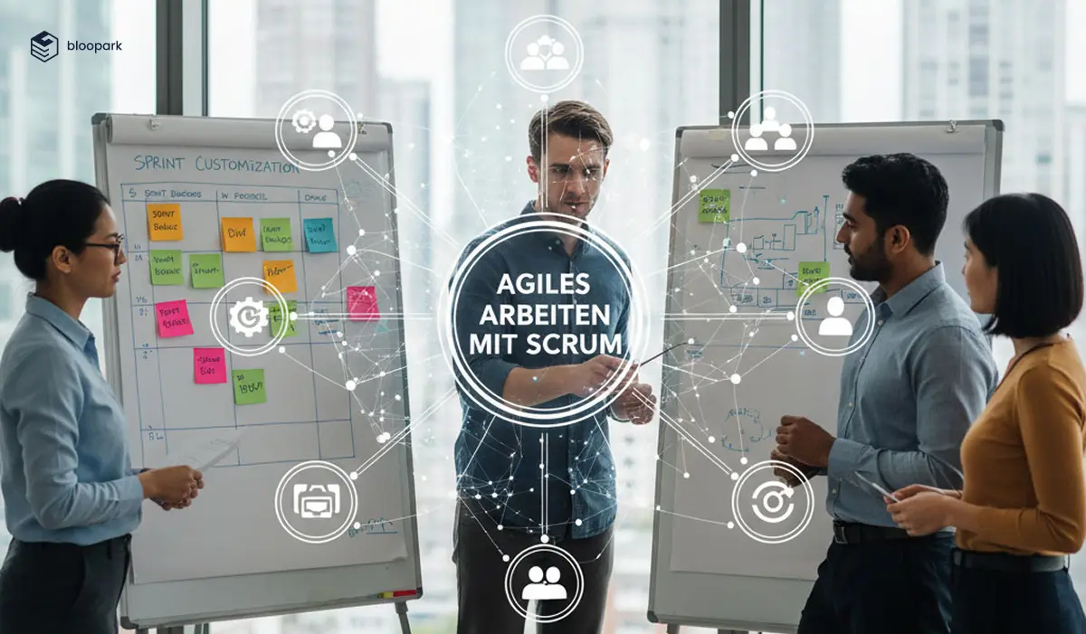 Agile Scrum Workflow, Sprint Planning, Daily Standup, Product Backlog