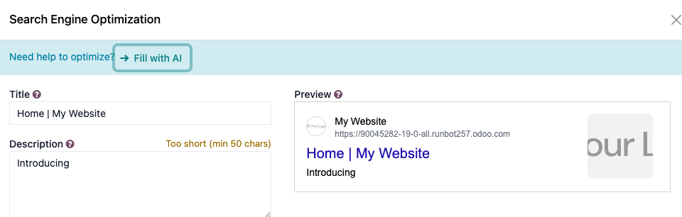 KI-generierter Content und SEO-Assistent in Odoo 19 – automatische Erstellung von Produktbeschreibungen und Blogtexten mit KI-Empfehlungen