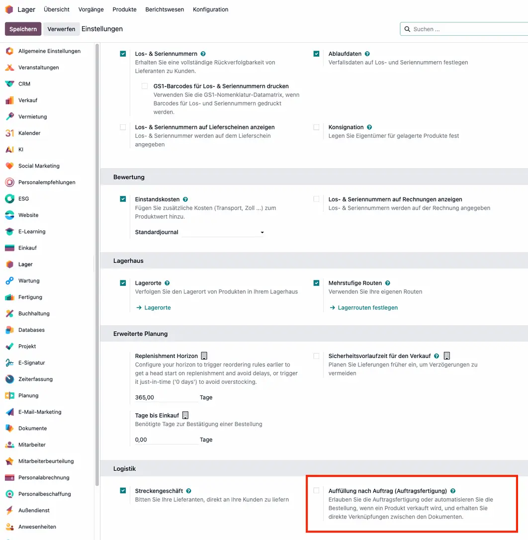 Odoo 19 Bestandsverwaltung, Schnellere Nachschlagvorschläge, Lager, Logistik
