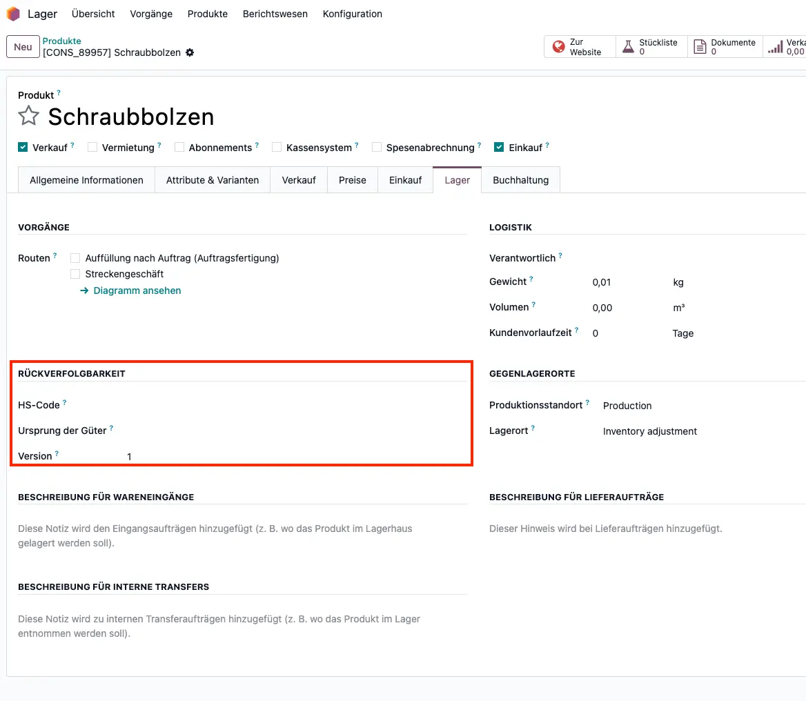 Odoo 19 Verbesserte Berichte, Rückverfolgbarkeit, Lager, Logistik