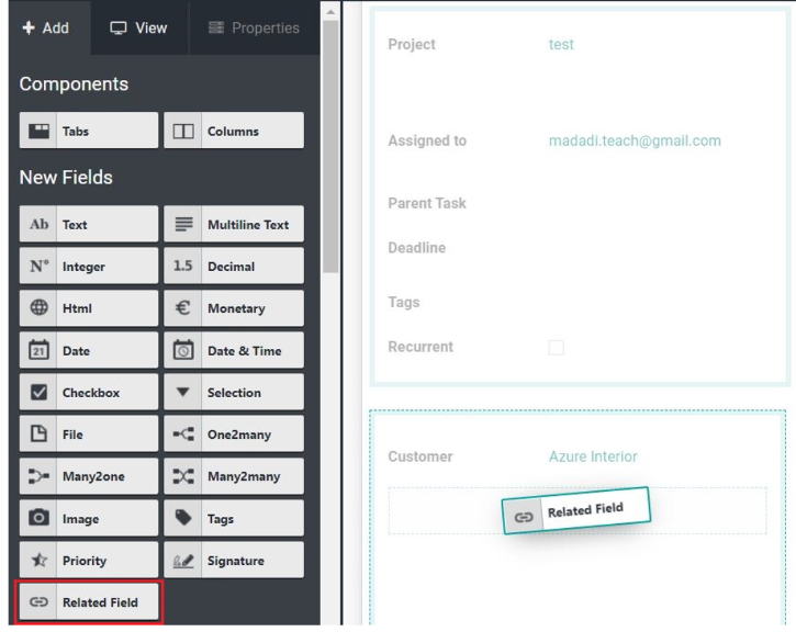 Projektmodell Anpassung mit Odoo Studio Projektmodell Anpassung mit Odoo Studio