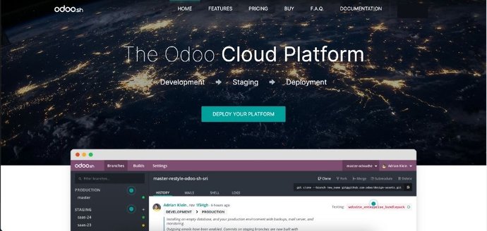 Odoo.sh Cloud Hosting Plattform