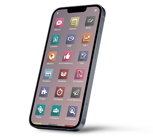 Odoo ERP als Webbrowser mobil auf Ihrem Smartphone