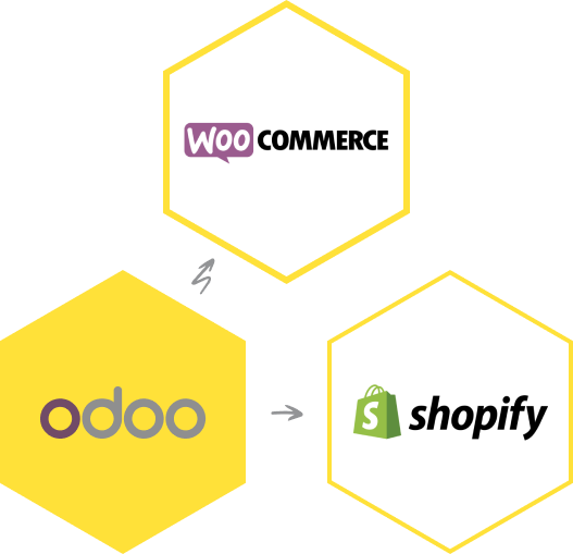Odoo Shopify, Magento & Woocommerce Konnektor