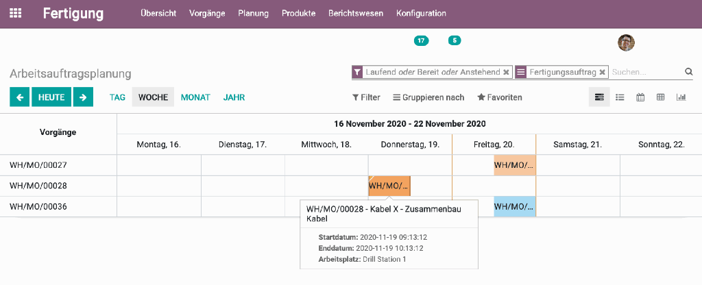 Produktionsplanung in Odoo Fertigung Produktionsplanung in Odoo Fertigung